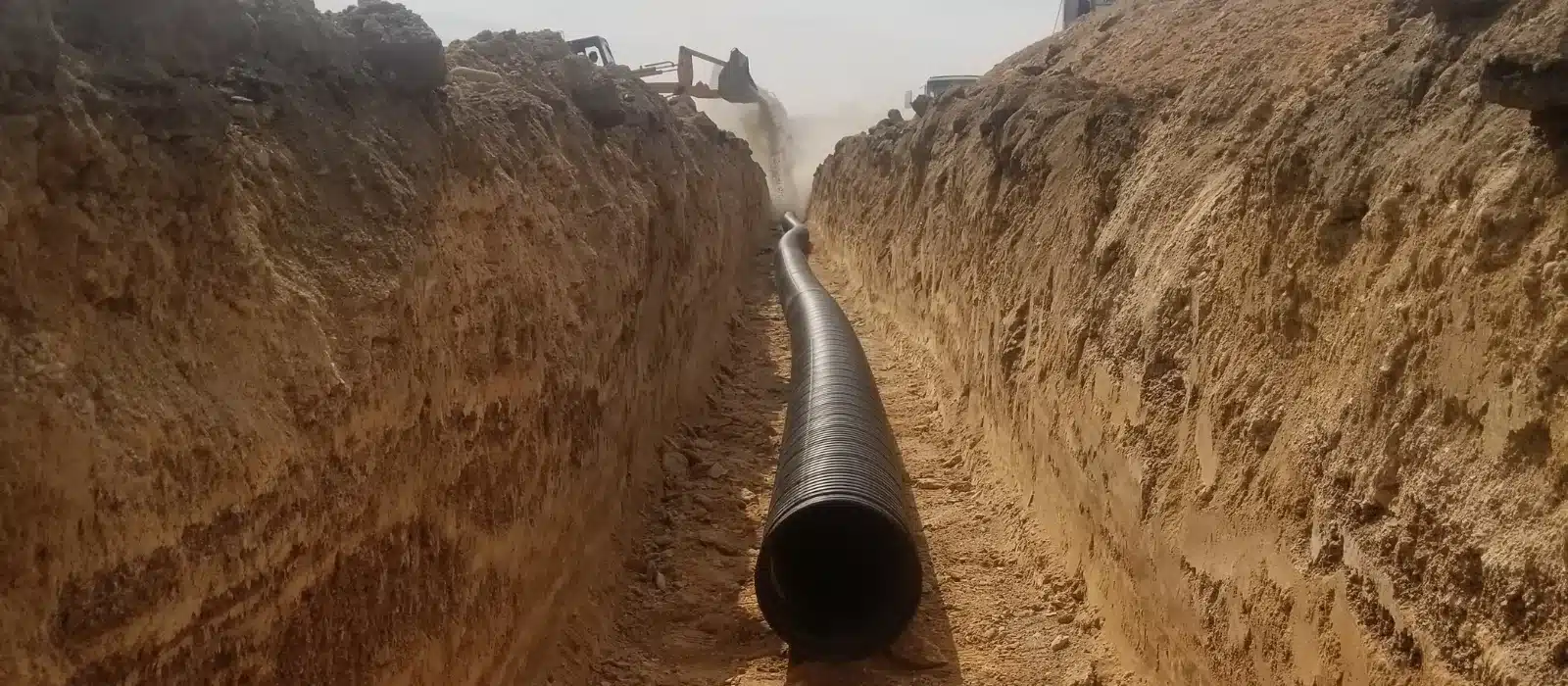Drainage system installation to manage groundwater on a property near the Boise River in Star, Idaho