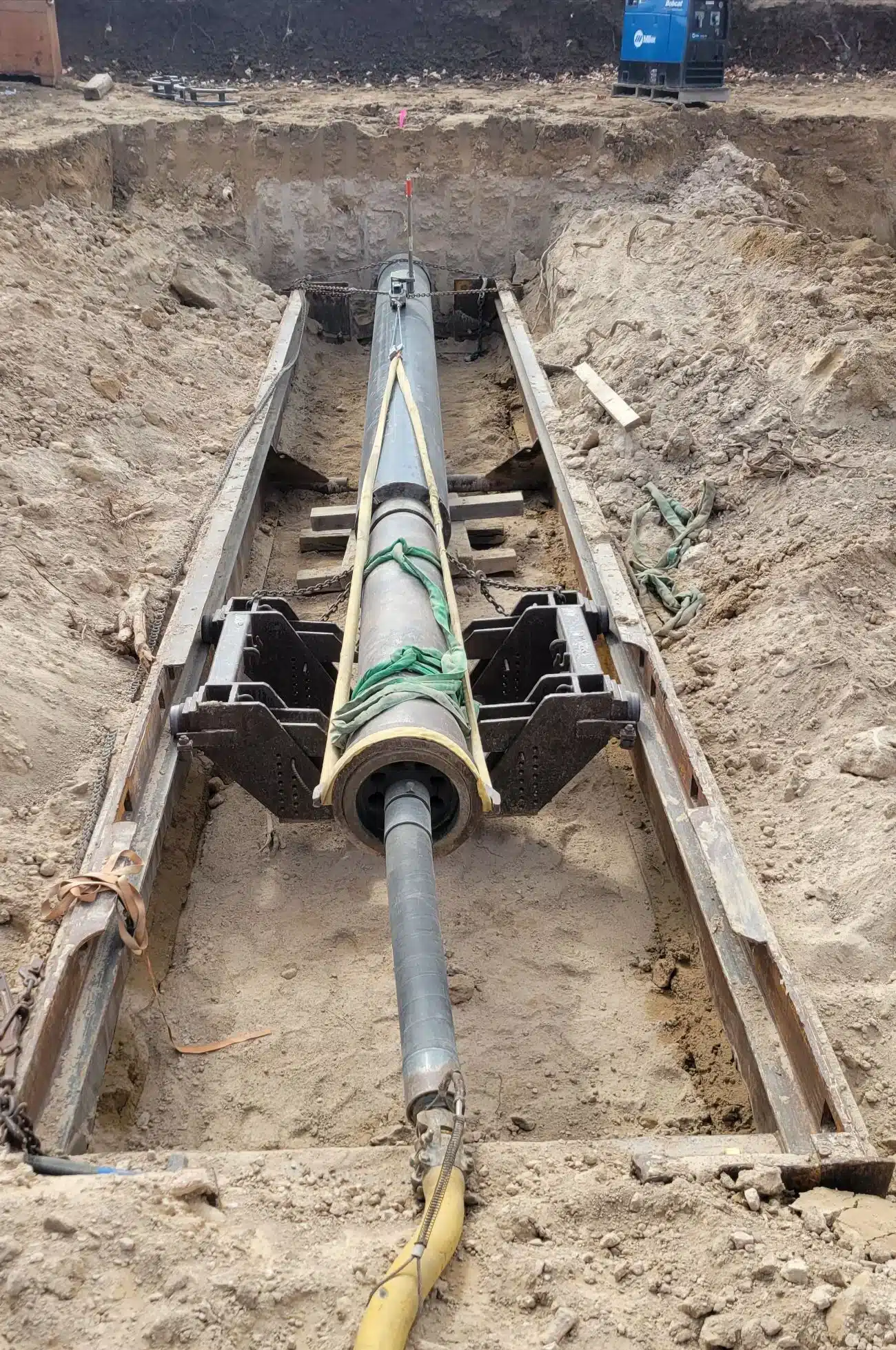 Deep trench dug for water line repair in the Treasure Valley
